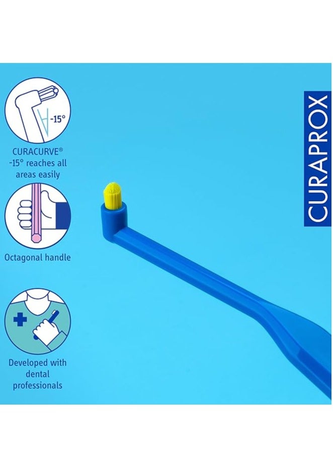 CS 1006 Interdental Toothbrush, Assorted Colour. Manual Single Tuft Interdental Brush Ultra-Fine CUREN® Filaments