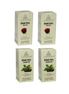 Khadi Pure Jojoba & Rose Essential Oil 15 Ml (Pack Of 4)  - Image 2