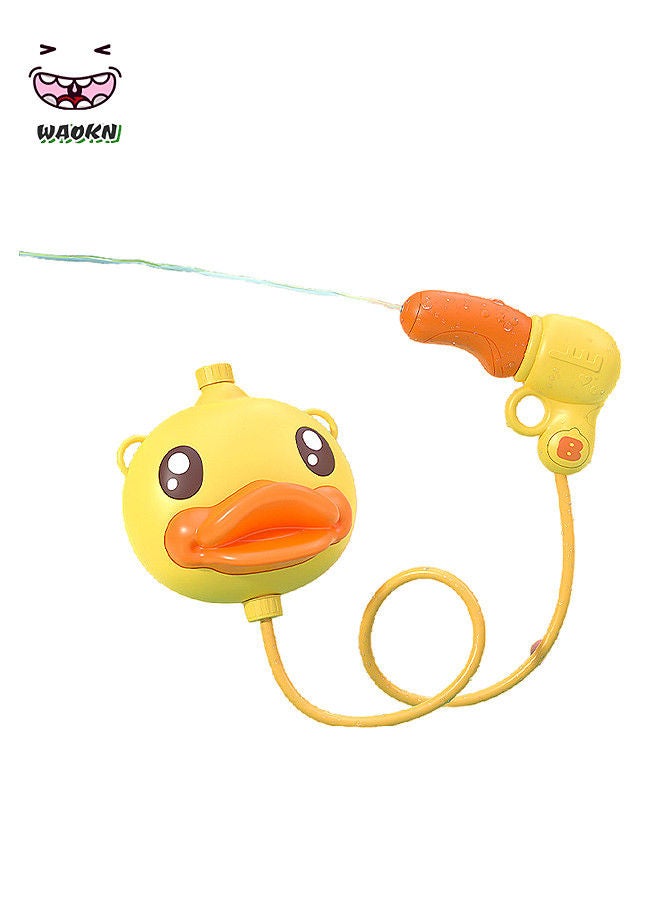 WAOKN Children's Backpack-style Water Gun Outdoor Swimming Pool Competitive Water Play Toys Summer Beach Large-capacity Water Spray Toy Gifts,High Capacity Summer Swimming Pool Beach Party Favors Water Outdoor Fighting Toy (Yellow Duck)