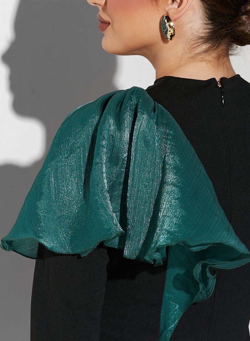 Namshi x Ruffle Trim Midi Dress  - Image 4
