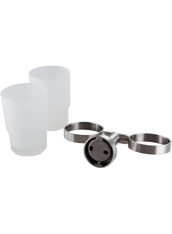 XVL WallMounted Toothbrush Holder Double Holder Brushed G1005 - Image 2