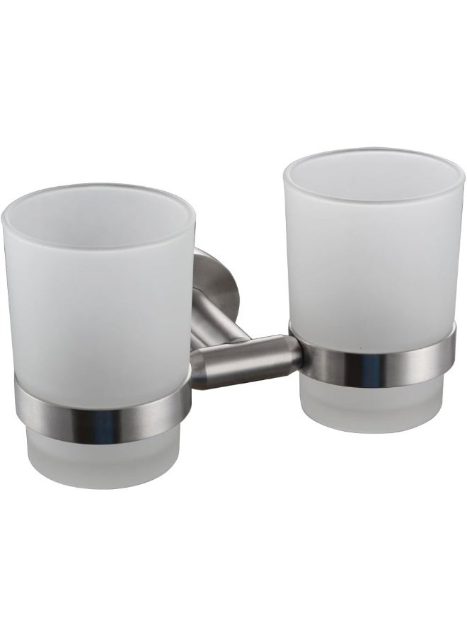 XVL WallMounted Toothbrush Holder Double Holder Brushed G1005 - Image 4