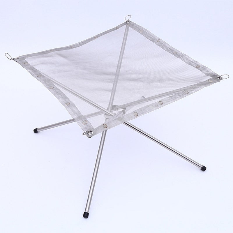 Camping Campfire Fire Rack Backyard Heating Mesh Fire Pit Rack Folding Wood Stoves Rack Bonfire Frame - Image 3