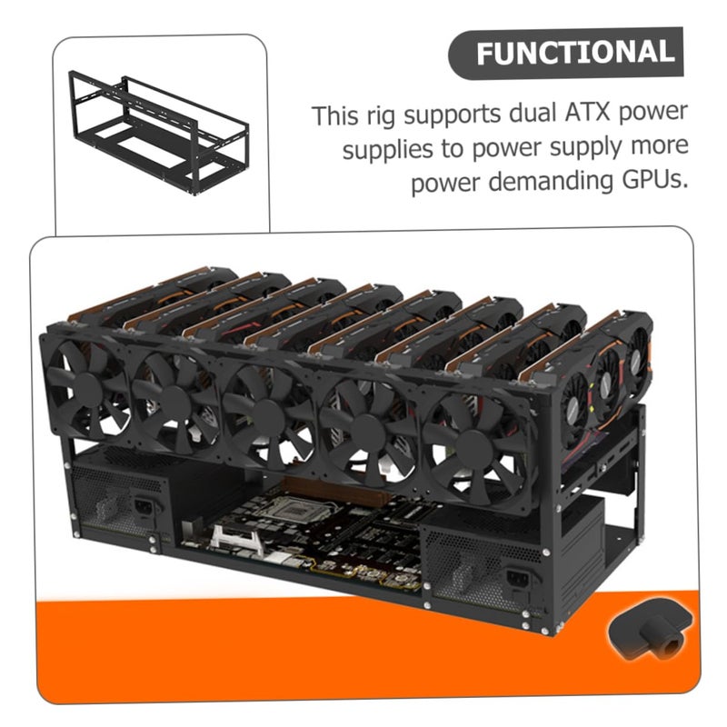 GPU Mining Rig Frame for Graphics Cards Computer Case Support 8 GPU Stable Fixation - Image 3