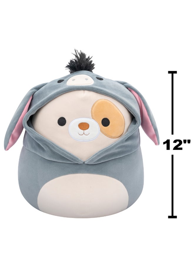 Squishmallows - لعبة هاريس الكلب البني بطول 12 بوصة بملابس جيسون، لعبة كيللي تو المرخصة رسميًا، لعبة ناعمة ملونة، هدية للأطفال، الفتيات والفتيان، لعبة قابلة للغسل والمطاط بألوان متعددة لجميع الأعمار - Image 1