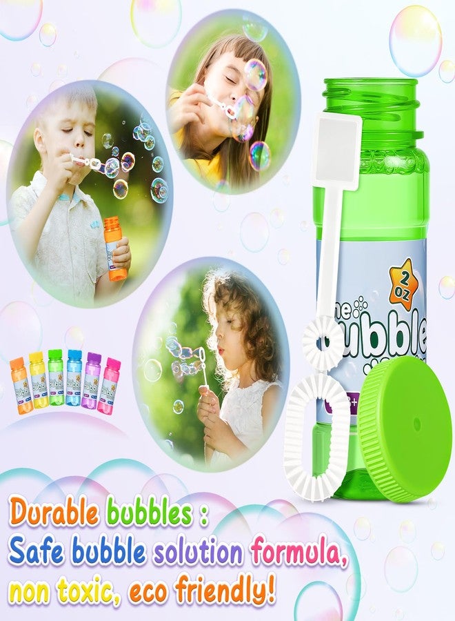 Jumlys 48 Pack Bubble Bottles with Wand in 6 Colors, Bulk Party Favors for Kids, Birthday, Christmas, New Year, Valentine, Carnival, School Classroom Prizes for Boys & Girls, Ideal Goodies Bags Stuffers - Image 5