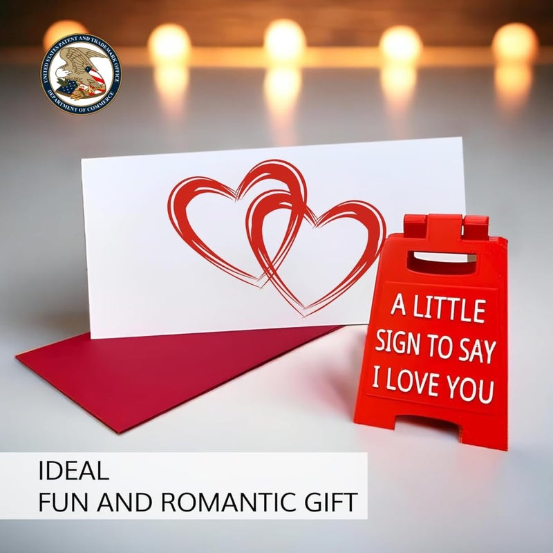 Velenti Valentines Day Gifts - Romantic I Love You Sign - Fun Boyfriend Valentine Day Gift - Cute Birthday  Christmas  Wedding Gift for Girlfriend  Wife  Fiancee - Mini Sign Decoration - Image 2