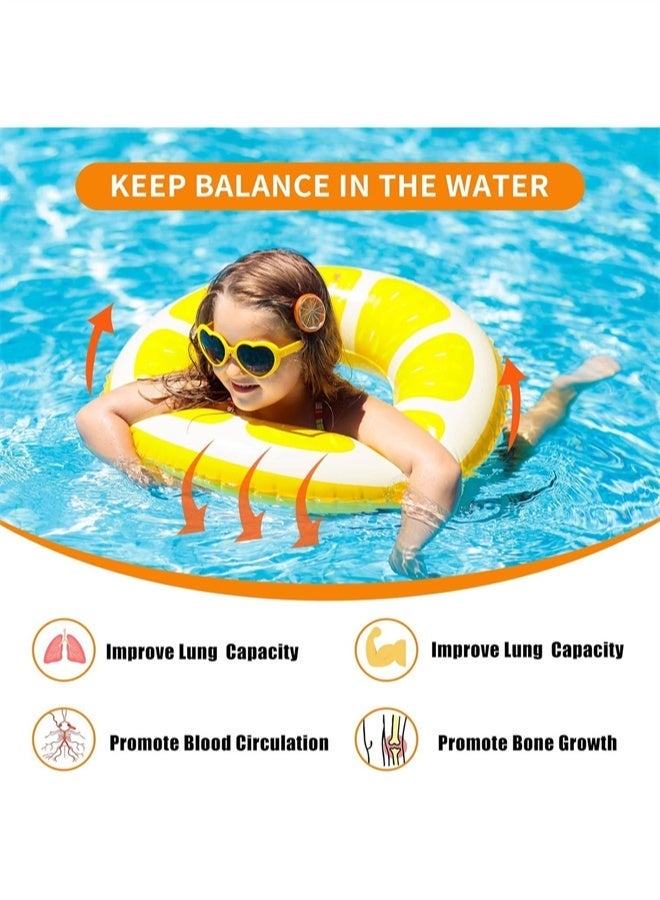 HOMESTAR 3 Pcs Swimming Rings with Pool Floats for Kids Adults, Fruits Pool Floaties Rings Tube Toys for Summer Beach Water Float Party, Swimming Pool, Ocean, Beach Time - Image 4