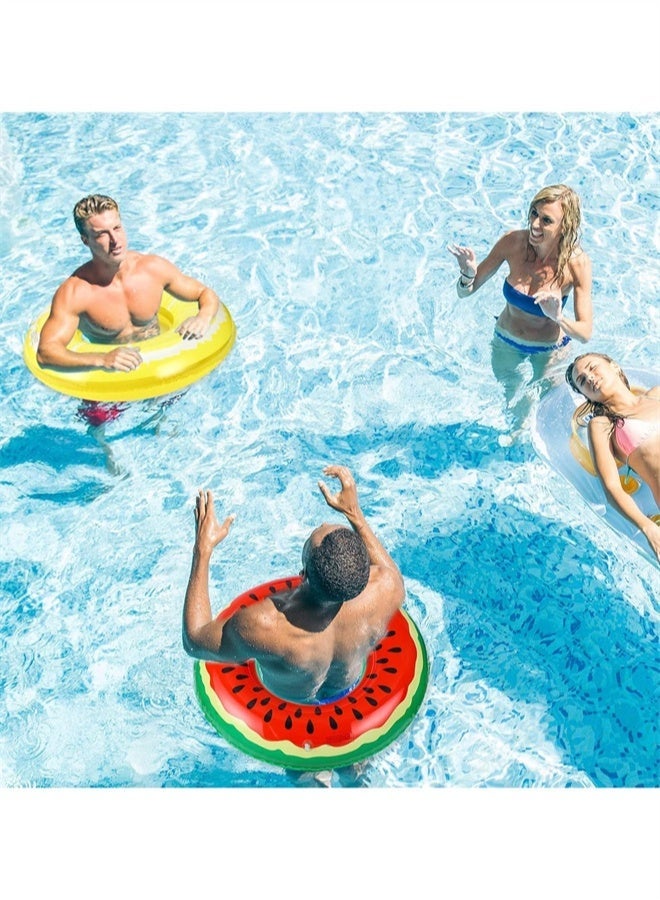 HOMESTAR 3 Pcs Swimming Rings with Pool Floats for Kids Adults, Fruits Pool Floaties Rings Tube Toys for Summer Beach Water Float Party, Swimming Pool, Ocean, Beach Time - Image 5