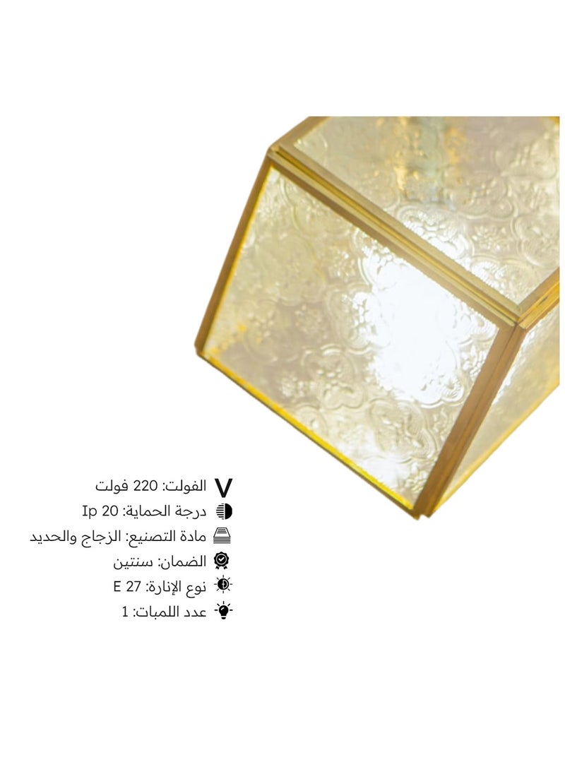 يوكاندل 3قطع من  علاقي مودرن ذهبي شكل هندسي  - Image 5