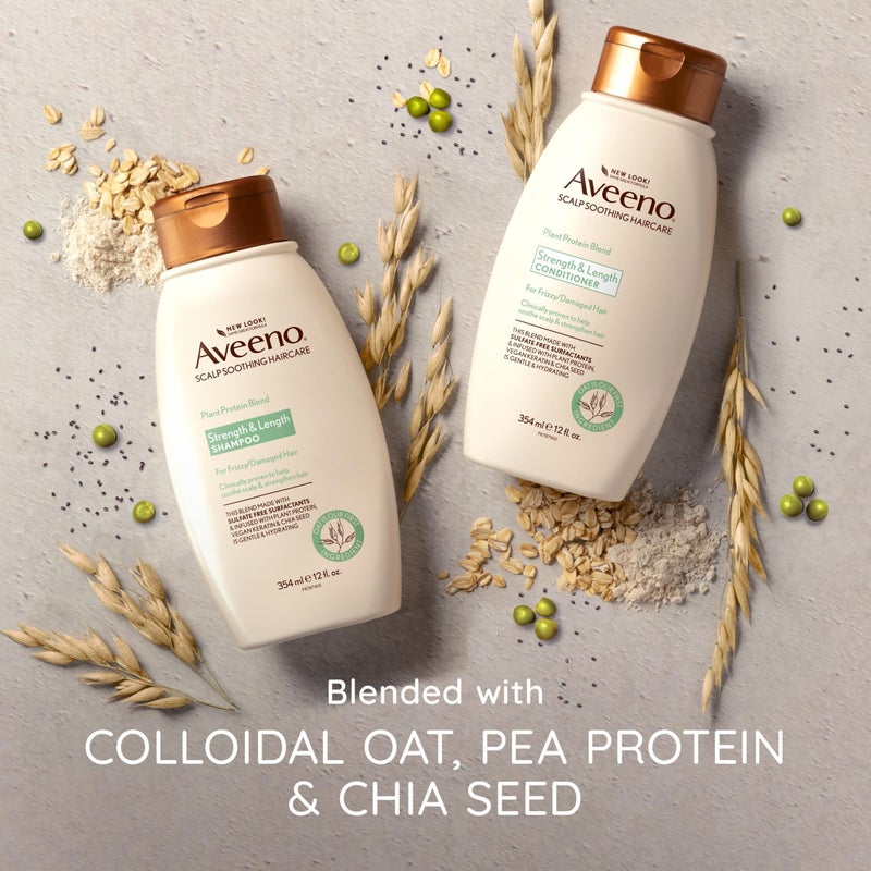 Aveeno Plant Protein Blend Shampoo for Strong Healthy-Looking Hair, 12 fl oz - Image 5