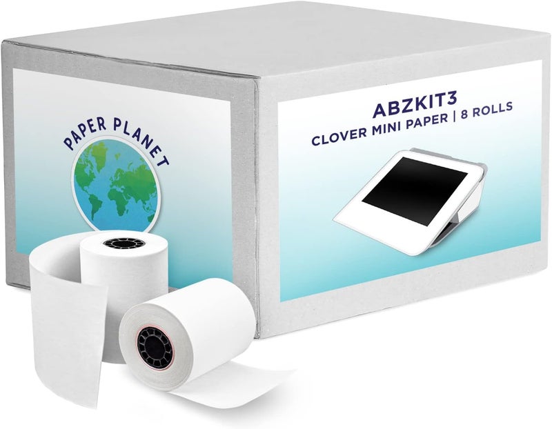 PaperPlanet Thermal Paper for Clover Mini by Paper Planet | C200, C300, C301, C302, C305 | 8 Rolls - Image 1