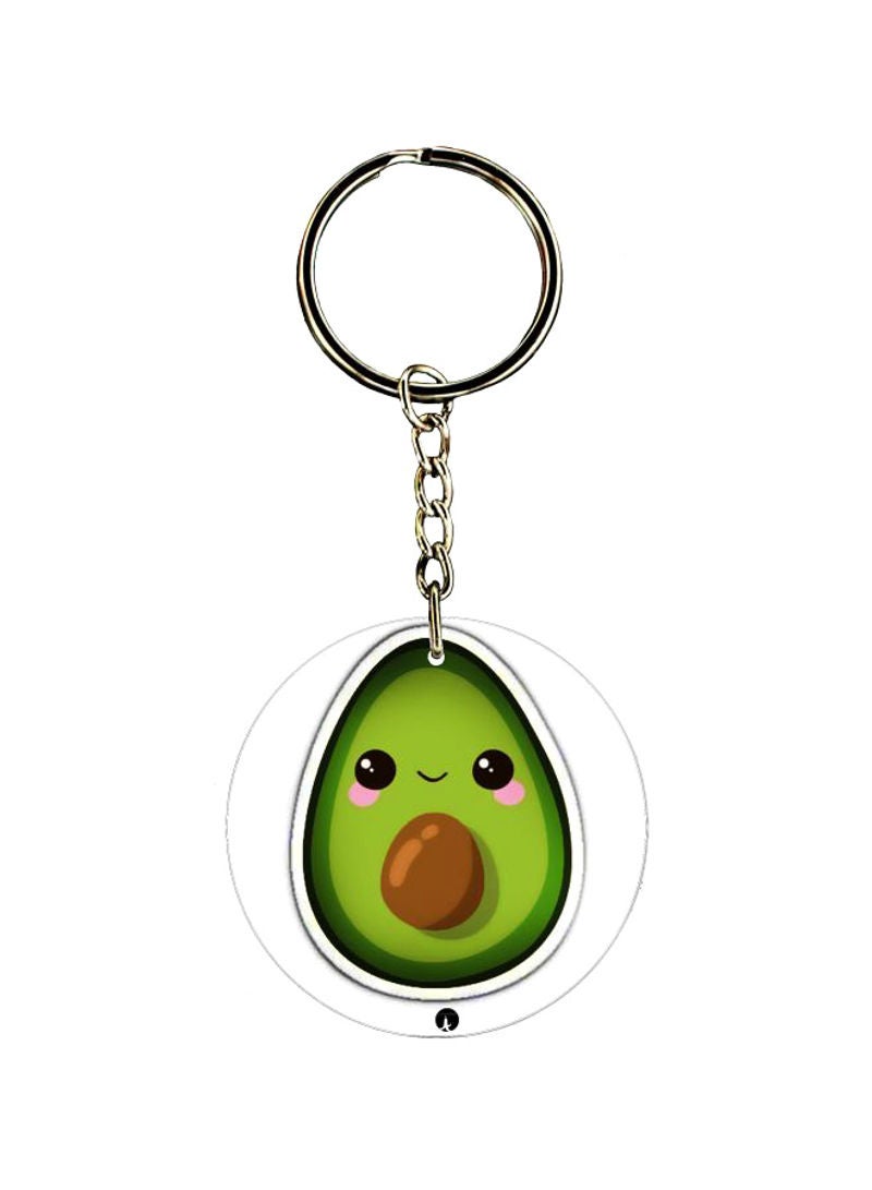 RKN Double Sided Avocado Printed Keychain