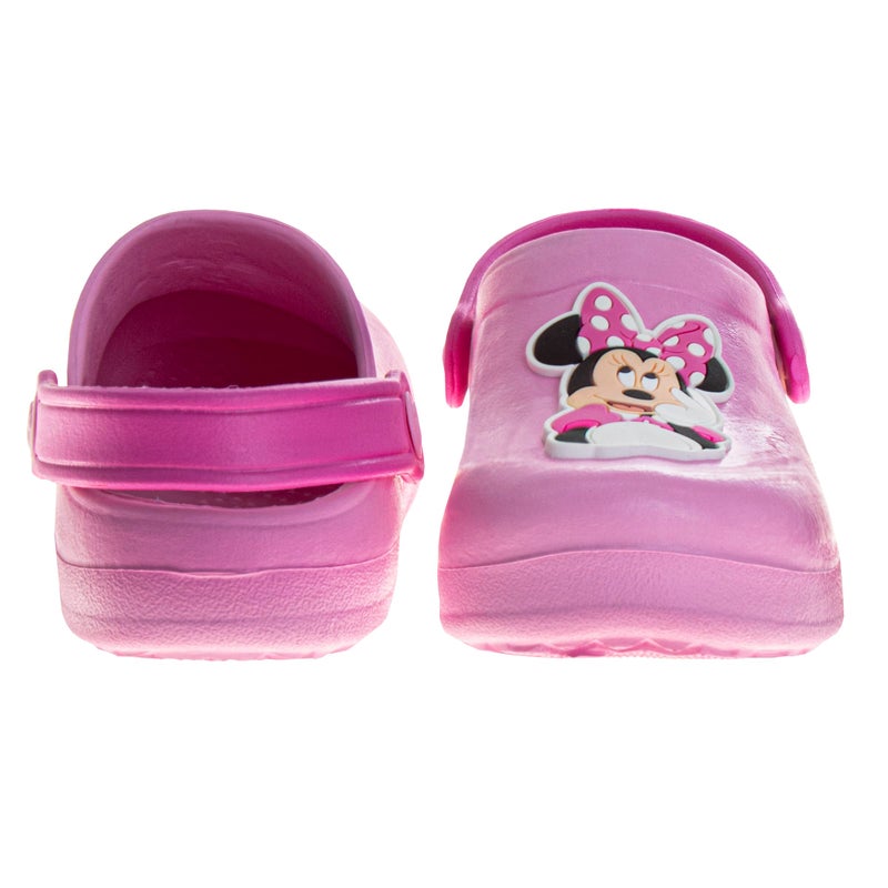 Josmo Kids Minnie Mouse Clog Sandal Waterproof Slip-On Slides for Girls - Minnie Closed Toe Clogs with Backstrap - Pink (Size 9-10 Toddler) - Image 2
