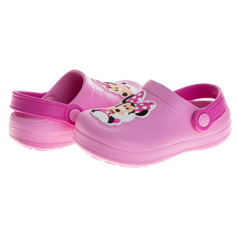 Josmo Kids Minnie Mouse Clog Sandal Waterproof Slip-On Slides for Girls - Minnie Closed Toe Clogs with Backstrap - Pink (Size 9-10 Toddler) - Image 3