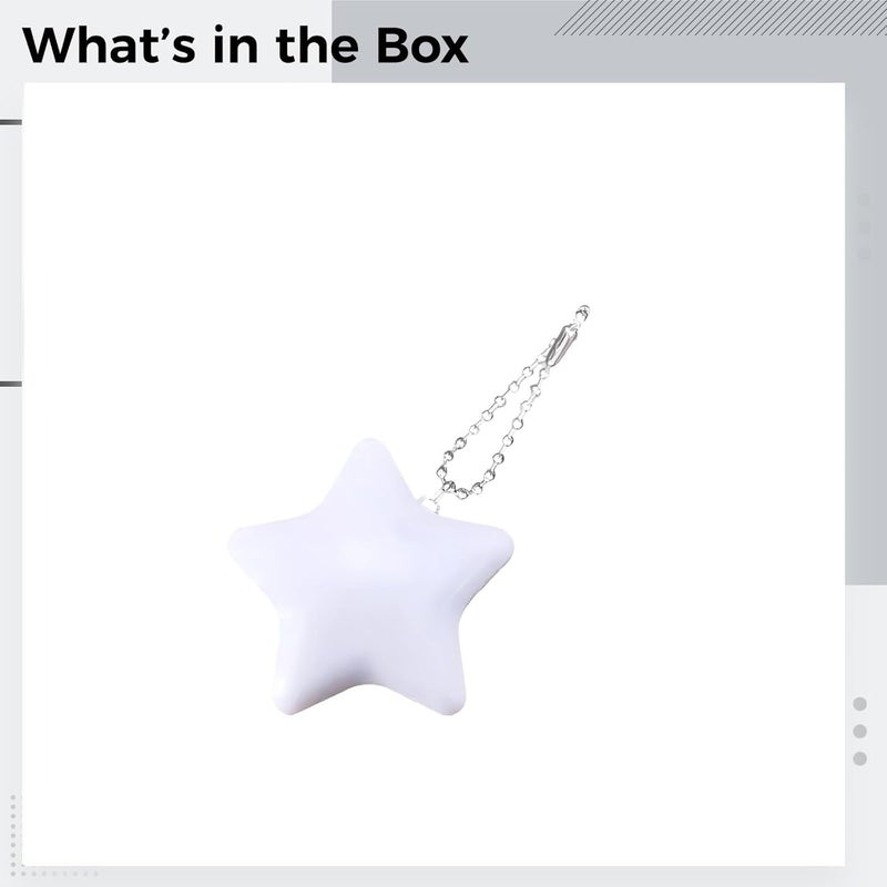 Star Shape Led Handbag Light, Portable Purse Lamp with Chain, 3 in / 7.5 Cm, Touch Sensor, Battery Powered Closet Decor for Women - Image 5
