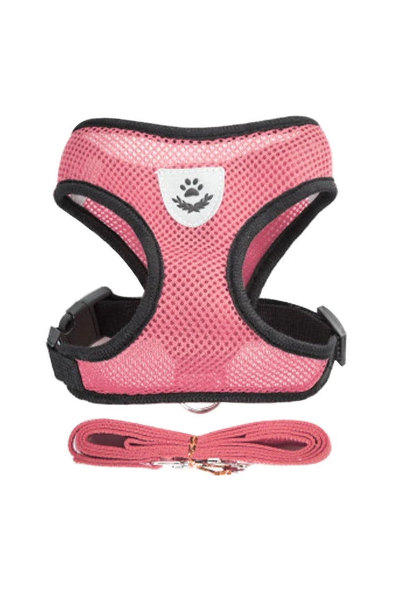 erorex S PINK Cat Harness Vest Walking Lead Leash For Puppy Dogs Collar Polyester Adjustable Mesh Dog Harne
