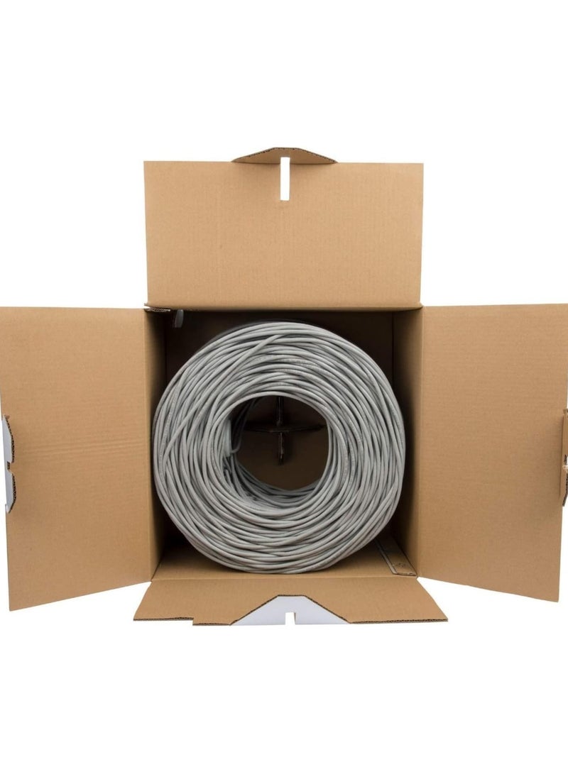 erorex FB Cat 6 Ethernet Bulk Cable Bundle 305 Meter 1000FT (Cat6 Cable,) Ethernet Computer UTP LAN Network Internet Cord,Color (Grey)  - Image 1