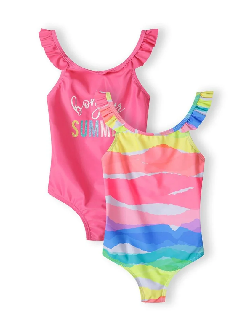 MINOTI Kids Girls 2 Pack One Piece Swimsuits