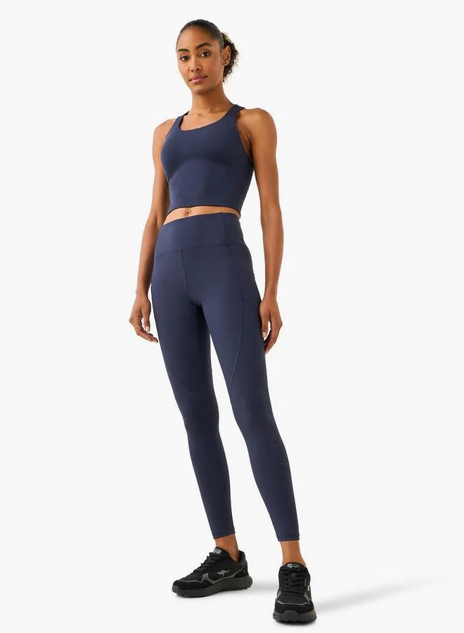 ADOT by Splash Women's Elastic Hem Racerback Sports Bra