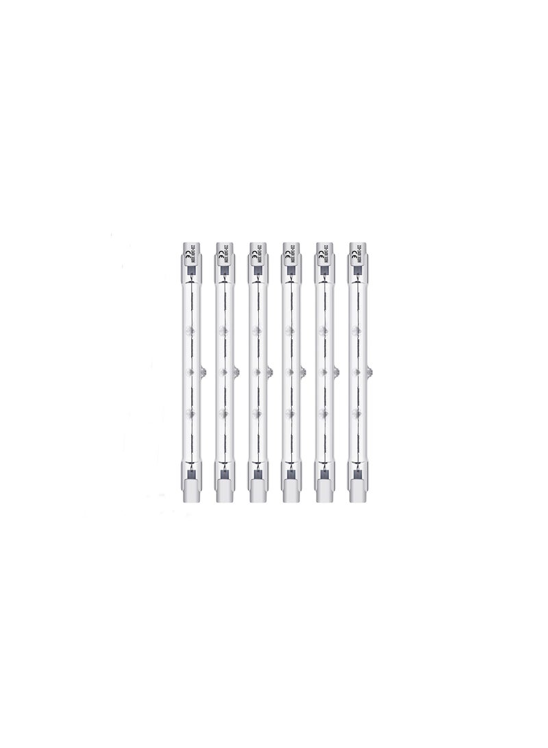 SYOSI R7s Linear Halogen Floodlight, Dimmable Light Bulb 118mm 300W 2800K, J Type Double Ended Base Bulbs Warm White for Floodlight, Landscape and Work Light, 6Pcs (Energy Class G) - Image 1