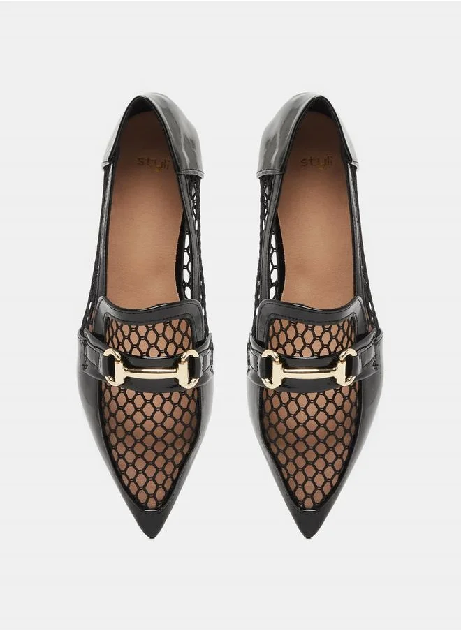 ستايلي Pointed Toe Mesh Flat Shoes