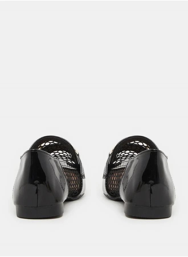 ستايلي Pointed Toe Mesh Flat Shoes