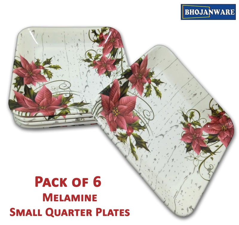 BHOJANWARE Serve Snacks in Style with Our Melamine Small Plate Set of 6-(Size-5.5 Inch / 14 CM) Perfect Addition to Your Kitchen Utensils and Dinnerware Collection! - Image 3