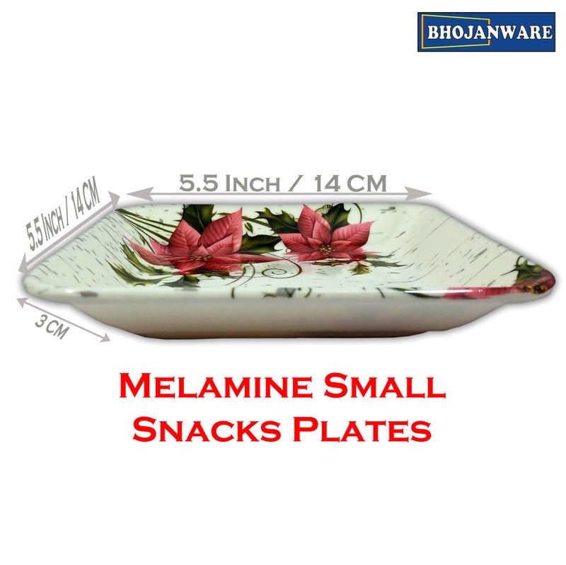 BHOJANWARE Serve Snacks in Style with Our Melamine Small Plate Set of 6-(Size-5.5 Inch / 14 CM) Perfect Addition to Your Kitchen Utensils and Dinnerware Collection! - Image 2