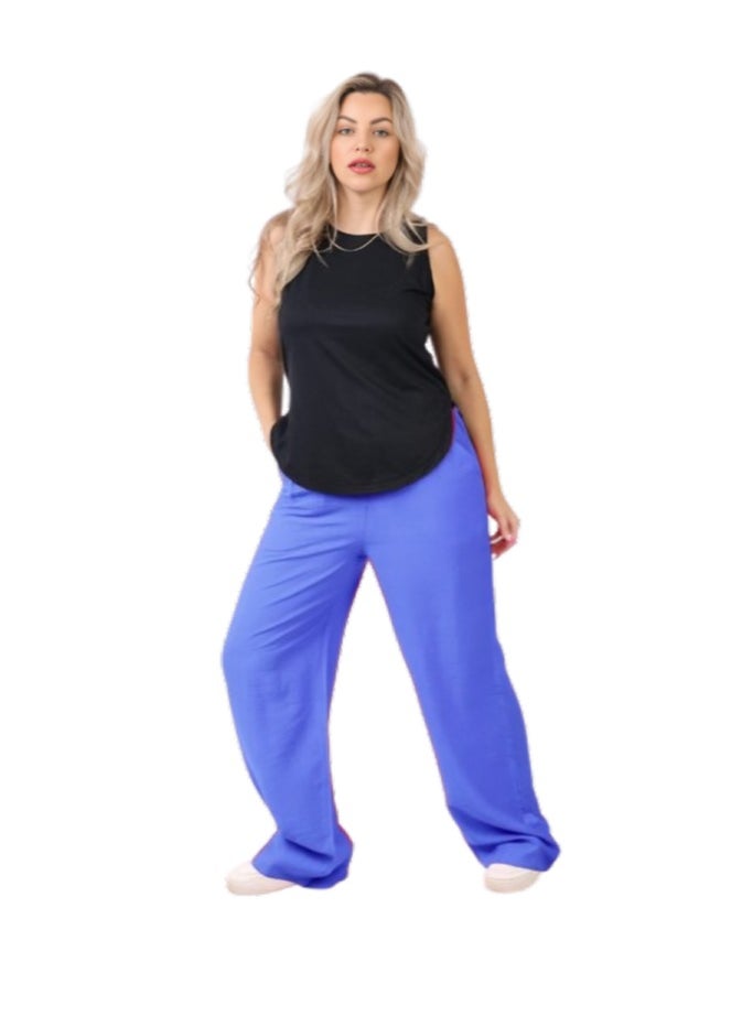 Soft Steps - Linen Spanish Blue High quality pure pants for your daily use Size XL - Image 1