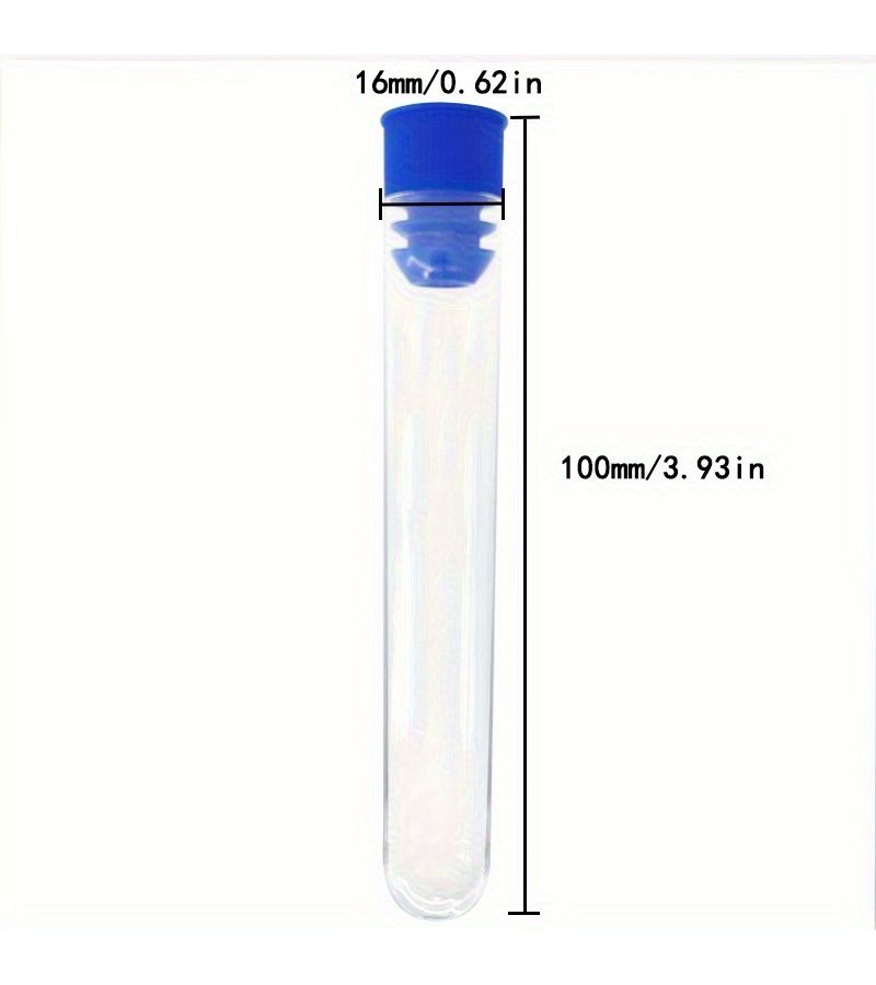 Clear Plastic Test Tubes 50 Pcs 13x78mm with Lids for Science Party - Image 5