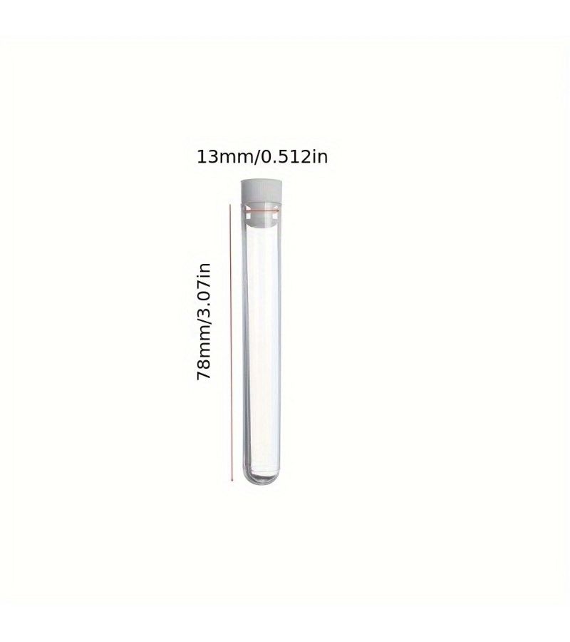 Clear Plastic Test Tubes 50 Pcs 13x78mm with Lids for Science Party - Image 4