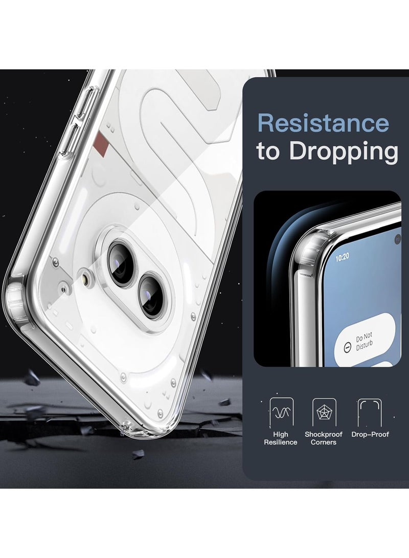 جراب شفاف لهاتف Nothing Phone 2A – غطاء صلب فائق النحافة ومقاوم للصدمات (من مادة TPU)، جراب خلفي كريستالي شفاف مقاوم للاصفرار مع حماية للكاميرا. - Image 4