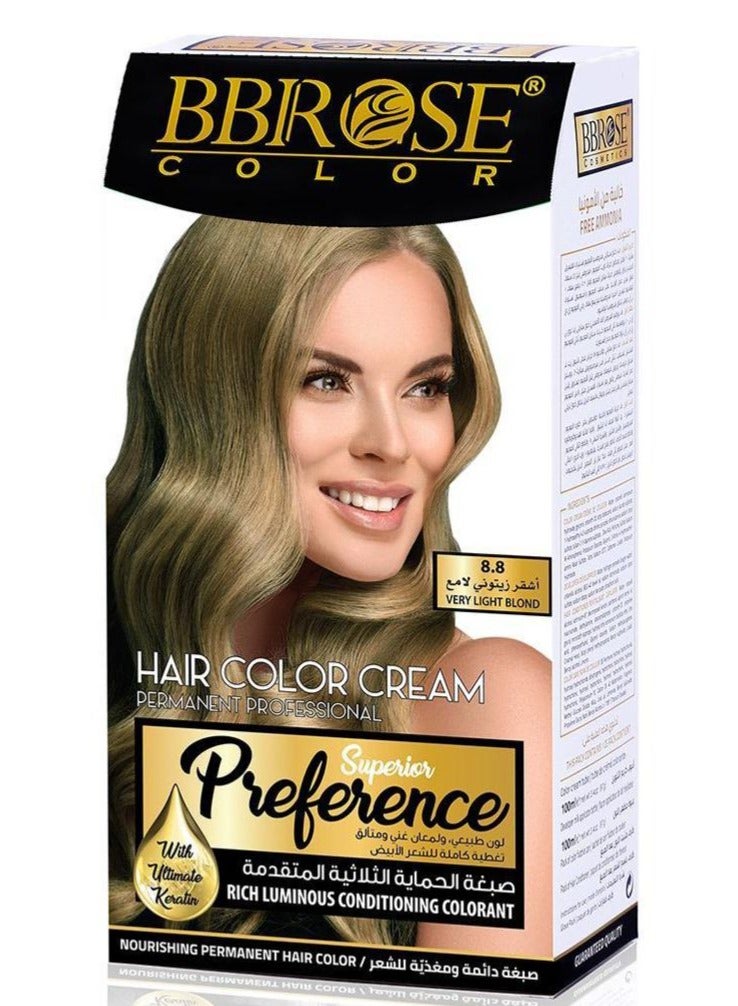 BBROSE Hair Color Cream Very Light Blond 8.8 100ml - Image 1