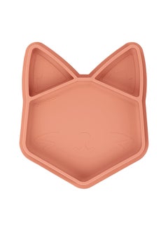 babymoov Divided Silicone Plate, Isy Plate, Baby Toddler Plate, Bpa Free, Microwave Dishwasher Safe , Teracotta Fox  - Image 1