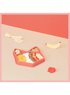 babymoov Divided Silicone Plate, Isy Plate, Baby Toddler Plate, Bpa Free, Microwave Dishwasher Safe , Teracotta Fox  - Image 5