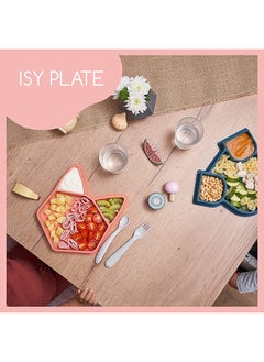 babymoov Divided Silicone Plate, Isy Plate, Baby Toddler Plate, Bpa Free, Microwave Dishwasher Safe , Teracotta Fox  - Image 3