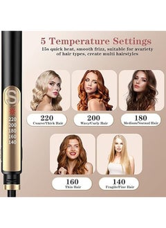 General Hair straightener curls and hair straightener, 2-in-1 with LCD digital display, 140 °C ~ 220 °C, with ceramic plate adjustable temperature, suitable for beginners and hair salon staff  - Image 4