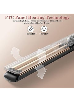 General Hair straightener curls and hair straightener, 2-in-1 with LCD digital display, 140 °C ~ 220 °C, with ceramic plate adjustable temperature, suitable for beginners and hair salon staff  - Image 5