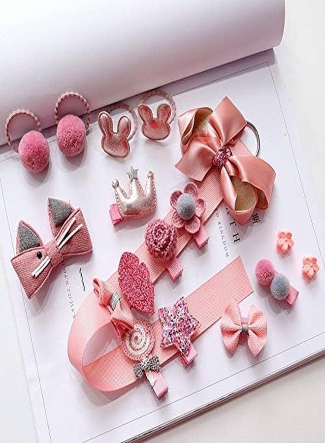 Luxoper 18Pcs Baby Girl Hair Clips Set with Cute Bows, Elastic Hair Ties, Hairpins & Ponytail Holders Assorted Styles Headwear for Toddlers, Teens, Kids Princess Crown Hair Accessories - Image 5