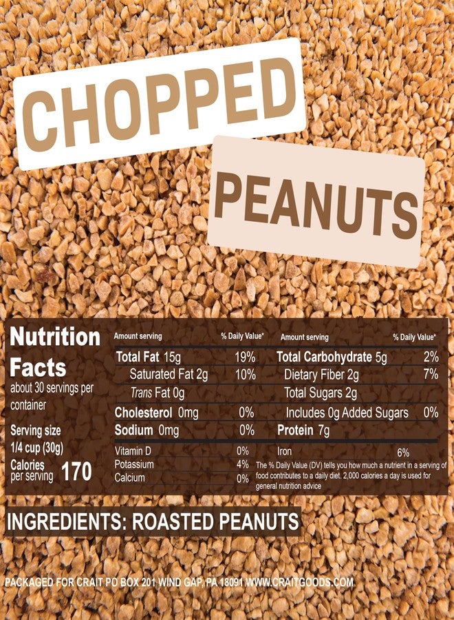 crait Chopped Peanuts - Crushed Peanuts, Unsalted Roasted Peanuts, Chopped Nuts for Ice Cream, Dessert Toppings, Bulk 2 Pounds Resealable Bag - Image 5