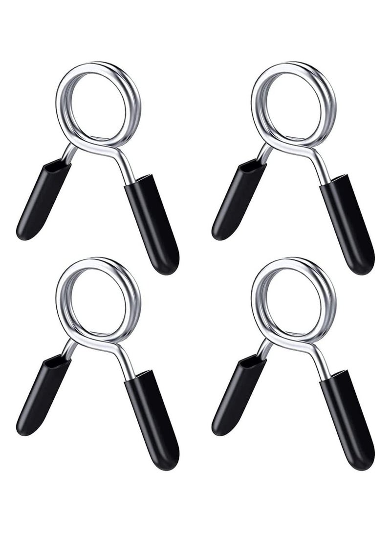 Y&D Barbell Clips Fitness Steel Spring Collars for Working Out ( 25mm)- 4 Pieces - Image 1