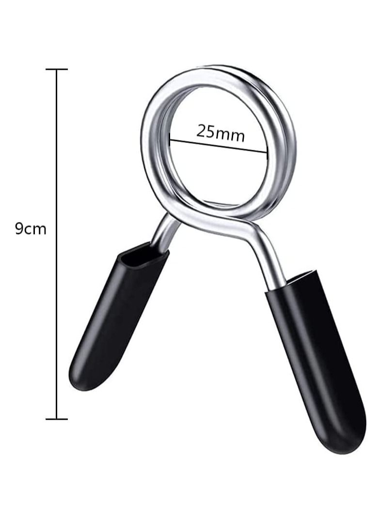 Y&D Barbell Clips Fitness Steel Spring Collars for Working Out ( 25mm)- 4 Pieces - Image 2