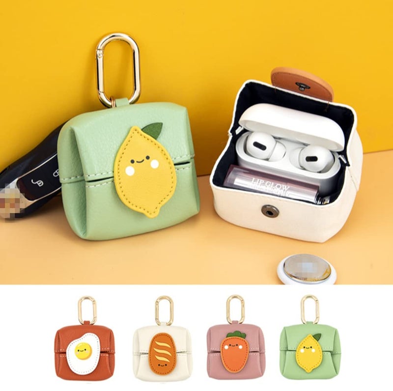 Tomcrazy Cartoon Mini Storage Bag for Airpods Case Earbuds Cover Huawei Tag Keychain, Headset Box for Airtag Galaxy Buds Jabra Elite 7 4 3 Headphones Pouch (01) - Image 3