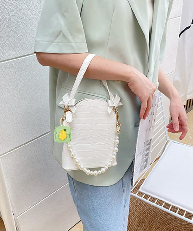 Tomcrazy Cartoon Mini Storage Bag for Airpods Case Earbuds Cover Huawei Tag Keychain, Headset Box for Airtag Galaxy Buds Jabra Elite 7 4 3 Headphones Pouch (01) - Image 5