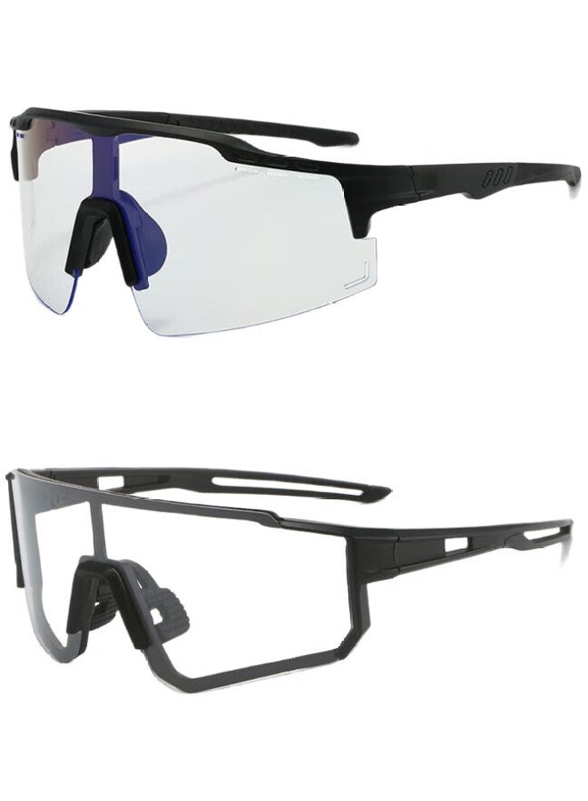 Bai Xiaoshe Bai Xiao Shu Cycling Glasses, Photochromic Sunglasses, Outdoor Smart Light-Sensing Goggles For Men And Women, Day And Night Use - Image 3