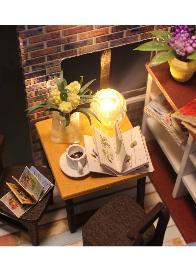 Wooden Miniature House Craft - Creative DIY Coffee House Model Kit- Best Birthday Gift for Boys and Girls - Image 4