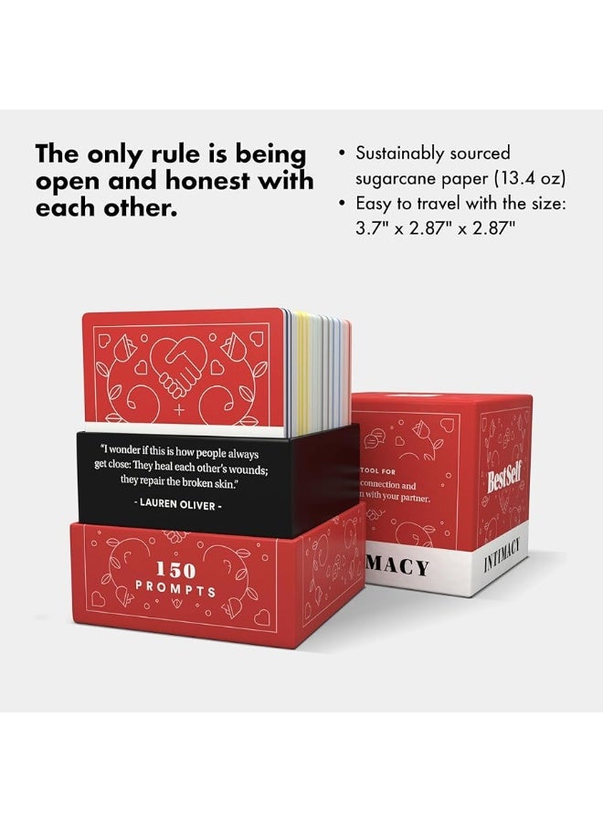 BestSelf Co. BestSelf Intimacy Deck 150 Relationship Building Conversation Cards Starters Couples Games, Meaningful Couples Card Game - Romantic Couples Strengthen Relationship Cards, and Questions for Couples - Image 3