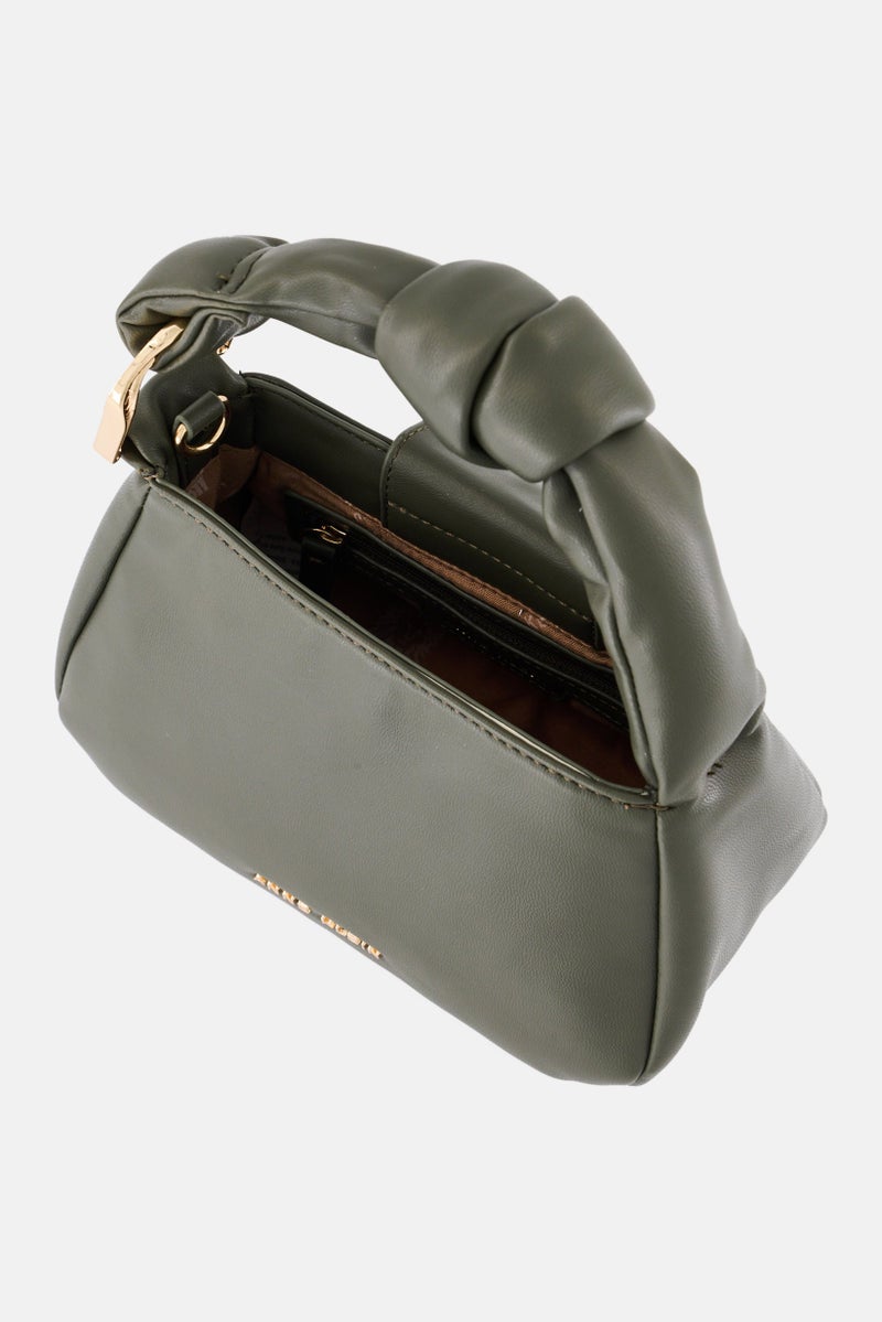 ANNE KLEIN Women Hardware Logo Mini Cross Body Bag, Dark Olive - Image 4