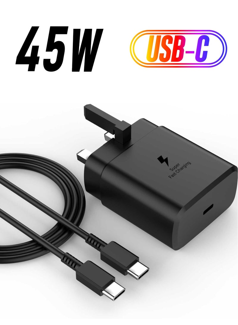 ELTRAZONE 45W Super Fast USB-C Charger for Samsung Galaxy S24, S23 Series & Galaxy Tab S10 – Includes 1.5M C to C 5A Charging Cable - Image 1
